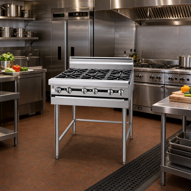 Product image #2 for Titan JMRH-4 Heavy Duty 36 Inch Modular Gas Range with 4 Open Burners