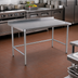 Thumbnail image #2 for 30 Inch x 24 Inch 18-Gauge Stainless Steel Open Base Work Table with 2 Inch Rear Up-Turn