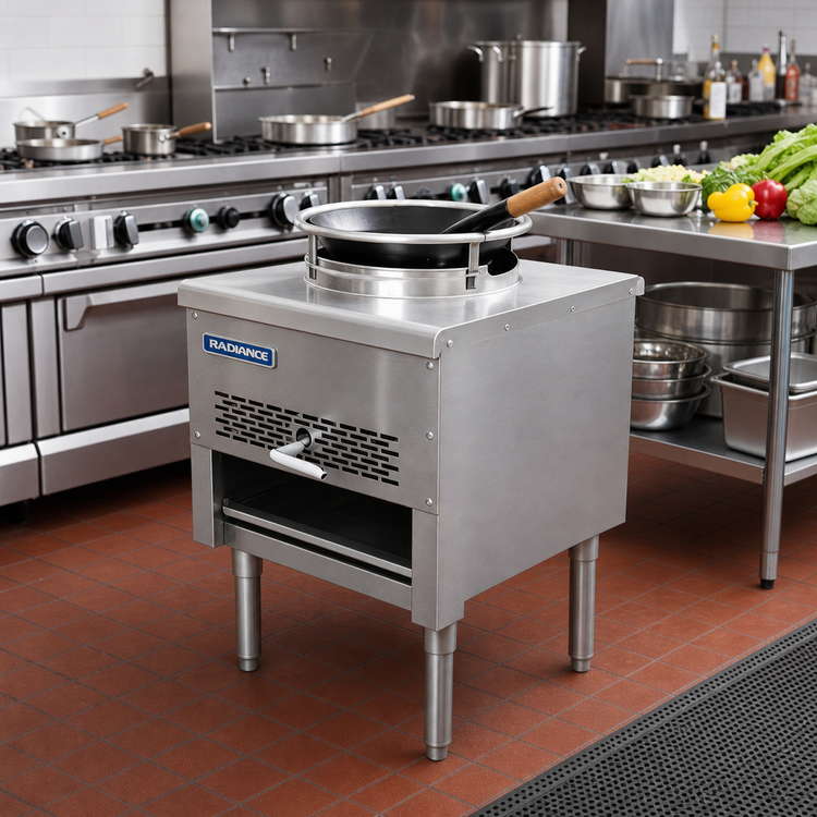 Product image #2 for Turbo Air Radiance TAWR-13 Heavy Duty Gas Wok Range, 13-Inch Opening, Duck Burner
