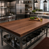 Thumbnail image #2 for John Boos Boos Block American Black Walnut Edge Grain Kitchen Countertop, 96 x 30 x 3 Inches, Varnique Finish