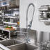 Thumbnail image #2 for T&S Brass UltraRinse Single-Hole Deck Mount Mixing Faucet with 12-Inch Swing Nozzle and Pre-Rinse Sprayer
