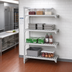 Thumbnail image #3 for Cambro Camshelving Premium 4-Shelf Vented Add-On Polymer Shelving Unit, 21 x 42 x 72 Inches, Speckled Gray