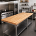 Thumbnail image #2 for John Boos 96-Inch x 30-Inch Edge Grain Laminated Maple Work Table Top, 1-3/4-Inch Thick