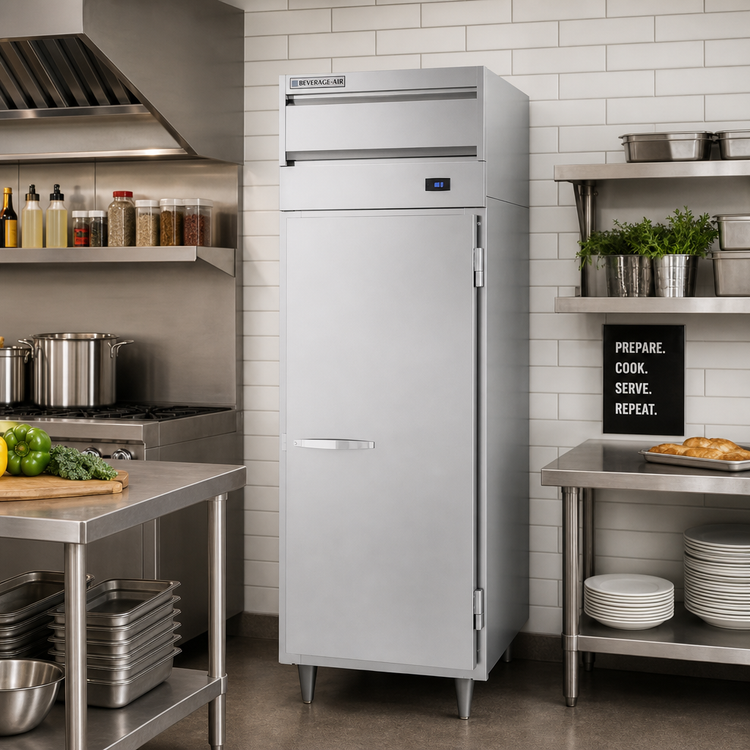 Product image #2 for Beverage-Air P Series Reach-In Warming Cabinet, 1 Section, 21.01 Cu. Ft., Full-Height Solid Door