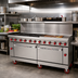 Thumbnail image #2 for American Range 72-Inch Gas Restaurant Range with 48-Inch Griddle, 4 Open Burners, Standard Oven, and Storage Base