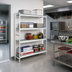 Thumbnail image #2 for Fermostock 4-Tier Corner Expansion Add-On Polymer Shelving Unit Kit, 71 Inch H x 47 Inch W x 18 Inch D