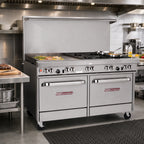 Thumbnail image #2 for Southbend (Middleby) Ultimate 4603DC-3T 60-Inch Gas Restaurant Range with 4 Burners, 36-Inch Thermostatic Griddle, Oven and Cabinet Base