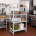 Thumbnail image #3 for Cambro Camshelving® Premium 4-Shelf Solid Stationary Starter Shelving Unit, 21-Inch Deep x 54-Inch Wide x 64-Inch High, Speckled Gray