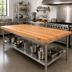 Thumbnail image #2 for John Boos Appalachian Red Oak Island Countertop, 84 in. x 38 in. x 1-1/2 in. Thick, Varnique Finish