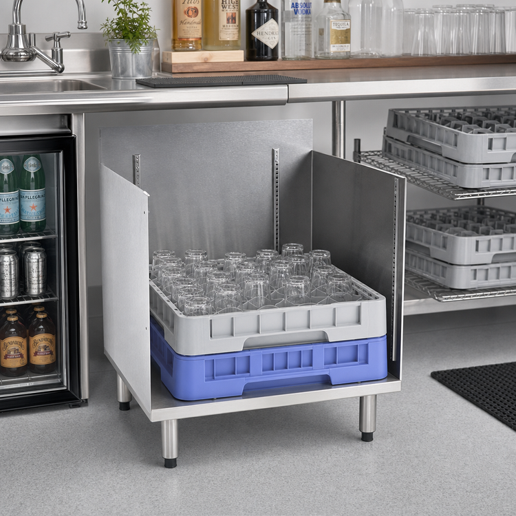 Product image #2 for CHOICE Underbar Glass Rack Storage Unit, Open Top, 18 W x 24 D, Open Front Base