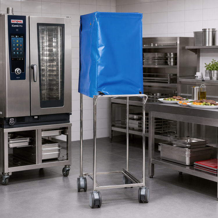 Product image #2 for RATIONAL Banquet Finishing System for 10-Half Size Pro/Classic with 26-Plate Mobile Rack, Thermocover, and Transport Trolley