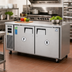 Thumbnail image #2 for Everest Refrigeration ETRF2 Dual Temperature Undercounter Refrigerator/Freezer Combo with Stainless Steel Worktop, 2-Section, Side Mount