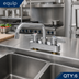 Thumbnail image #2 for Commercial 4-Inch Center Deck Mount Mixing Faucet with 6-Inch Swing Nozzle