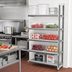 Thumbnail image #2 for Cambro Camshelving Elements XTRA 5-Tier Stationary Add-On Shelving Unit, 18-Inch Deep x 24-Inch Wide x 84-Inch High, Vented, Speckled Gray