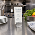 Thumbnail image #2 for American Metalcraft Hammered Aluminum Rectangular Menu Card Holder, 1-1/4 x 1 x 1 Inch