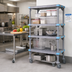 Thumbnail image #2 for Millenia 4-Shelf Mobile Polymer Shelving Starter Unit, 36W x 18D x 62H