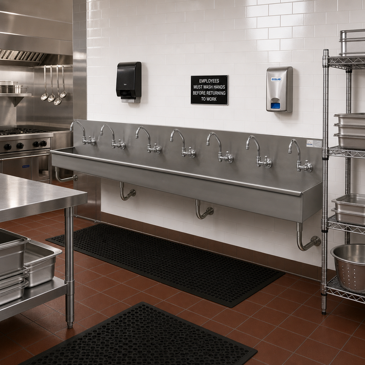 Product image #2 for Advance Tabco 6-Station Wall Mounted ADA Multiwash Hand Sink, 120-Inch Wide