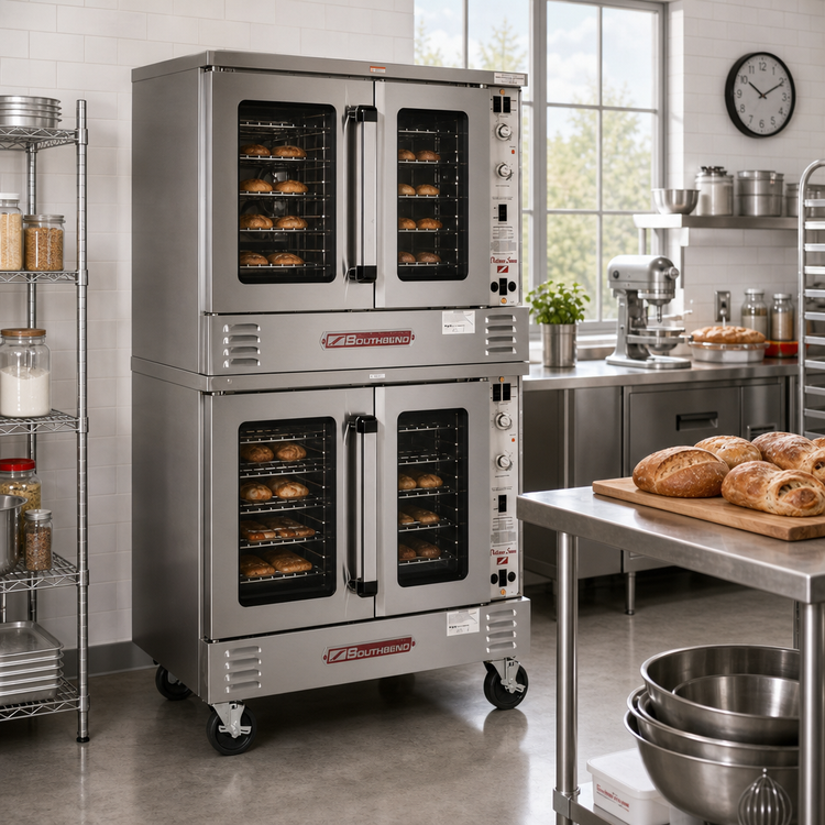 Product image #2 for Southbend Platinum Series Double-Deck Bakery-Depth Electric Convection Oven, 7.5 kW Per Deck