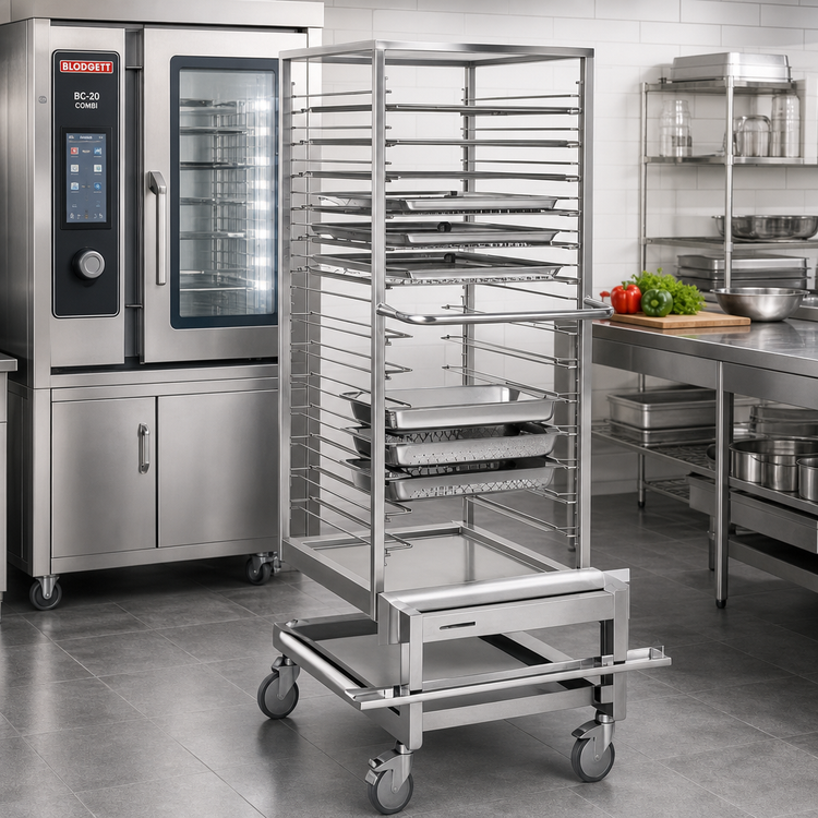 Product image #2 for Blodgett Combi 20-Shelf Stainless Steel Transport Cart for BC-20 E/G Combi Ovens