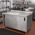 Thumbnail image #2 for Advance Tabco Enclosed Work Table with Cabinet Base and Sliding Doors, 108 x 24 Inch, 14-Gauge 304 Stainless Steel Top