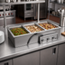 Thumbnail image #2 for APW Wyott Heavy-Duty Three-Well Drop-In Electric Hot Food Well for 12 x 20 Pans, Wet or Dry, with Drain