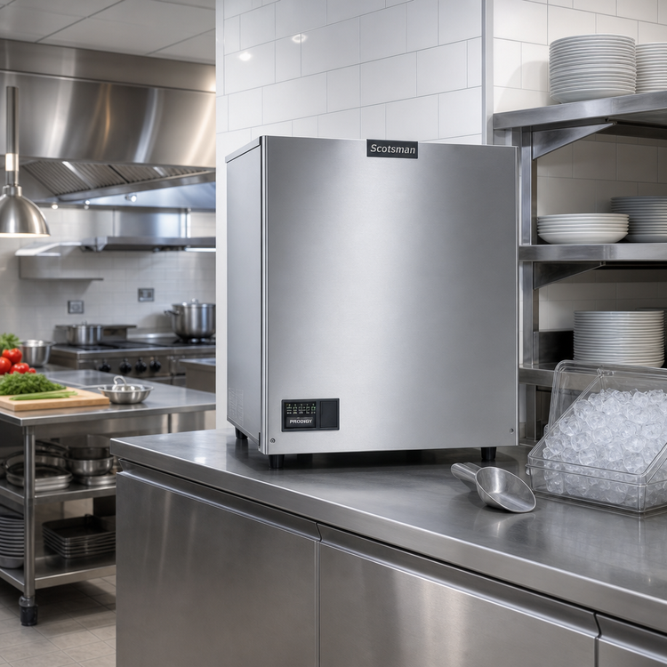 Product image #2 for Scotsman Prodigy ELITE Remote Air-Cooled Medium Cube Ice Maker Head, 870 lb/24 Hr