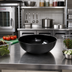 Thumbnail image #3 for Cambro Camwear 18-Inch Round Ribbed Polycarbonate Bowl, 20.2 Qt., Black