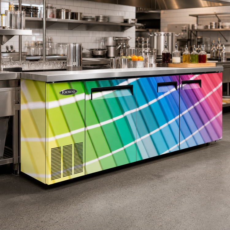 Product image #2 for Krowne Whole Unit Vinyl Wrap for 52-Inch Backbar Cooler, Front and Sides