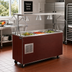 Thumbnail image #2 for Vollrath 2-Series Affordable Portable Refrigerated Cafeteria Unit with Breath Guard, 4-Pan, Cherry Woodgrain
