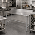 Thumbnail image #2 for Advance Tabco 108-Inch x 30-Inch 16-Gauge 304 Stainless Steel Work Table with 5-Inch Backsplash