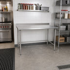 Thumbnail image #2 for Eagle Group BlendPort® BPT-2430STB-BS 30" x 24" Stainless Steel Work Table with 430 Top, 4-1/2" Backsplash, Open Crossbraced Base