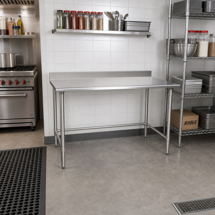 Product image #2 for Eagle Group BlendPort® Budget Series 30" x 24" Stainless Steel Work Table with 4-1/2" Backsplash