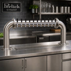 Thumbnail image #2 for Perlick Corporation 4065-12 Pass-Thru Glycol-Cooled 12-Faucet Countertop Brew Pipe Draft Beer Tower, 2-Column Stainless Steel Matte Finish