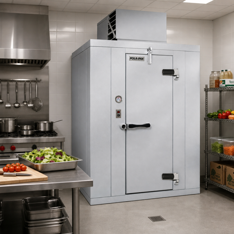 Product image #2 for Polar-Pak Indoor Walk-In Cooler with Top-Mounted Self-Contained Refrigeration and Era Floor