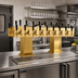 Thumbnail image #2 for Perlick Back-to-Back Bridge Tee Draft Beer Tower, Countertop, Extra High, 32 Faucet Capacity, Glycol-Cooled, Brass Finish