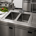 Thumbnail image #2 for Advance Tabco Special Value Series 2-Compartment Drop-In Sink, 10 x 14 x 10-Inch Bowls, with Faucet and Basket Drain