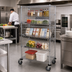 Thumbnail image #2 for Quantum 5-Shelf Slanted Shelf Enclosure Cart, 36 x 18 x 69 Inches, Chrome Plated