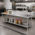 Thumbnail image #2 for Advance Tabco 120-Inch x 30-Inch 14-Gauge 304 Stainless Steel Work Table with 10-Inch Backsplash and Undershelf