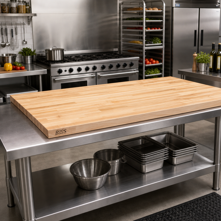 Product image #2 for Boos Block Northern Hard Rock Maple Blended Edge Grain Kitchen Countertop, 84 x 36 x 1-1/2 Inches, Penetrating Oil Finish