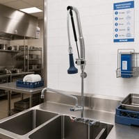 EverSteel DuraPull Deck-Mount Pull-Down Pre-Rinse Unit with 12-Inch Swing Spout Add-On Faucet