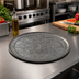Thumbnail image #2 for American Metalcraft 12-Inch Round Onyx Galvanized Wide Rim Serving Pan/Tray