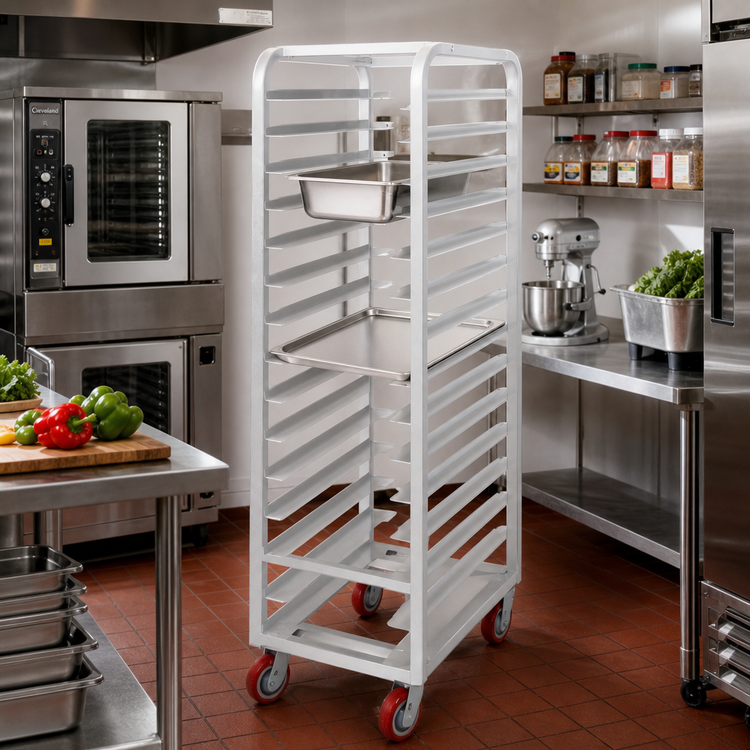 Product image #2 for Channel Lifetime Tough AXD-UTR-11 Extra Heavy-Duty Universal Steam Table Pan Rack, Aluminum, 21 x 26 x 64 Inches