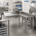 Thumbnail image #2 for Eagle Group 96-Inch Right-Hand Island Clean Dishtable, 30-Inch Deep, 16-Gauge 304 Stainless Steel