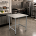 Thumbnail image #2 for Spec-Master Marine Series 30 x 30 Inch Square Stainless Steel Work Table with Open Galvanized Base