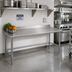 Thumbnail image #2 for Spec-Master Marine Series Stainless Steel Work Table with 4-1/2-Inch Backsplash, 72 x 24 Inches