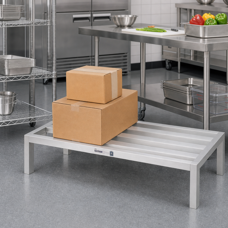 Product image #2 for Channel Manufacturing Heavy-Duty Aluminum E-Channel Dunnage Rack, 60" W x 24" D x 12" H