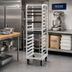 Thumbnail image #2 for New Age Lifetime Series Aluminum End-Loading Bun Pan Rack, 15 Pan Capacity, 73 Inch High, with Casters