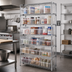 Thumbnail image #2 for Quantum WR8-809CL Chrome-Plated Bin Wire Shelving System with 8 Shelves and 21 Clear Bins