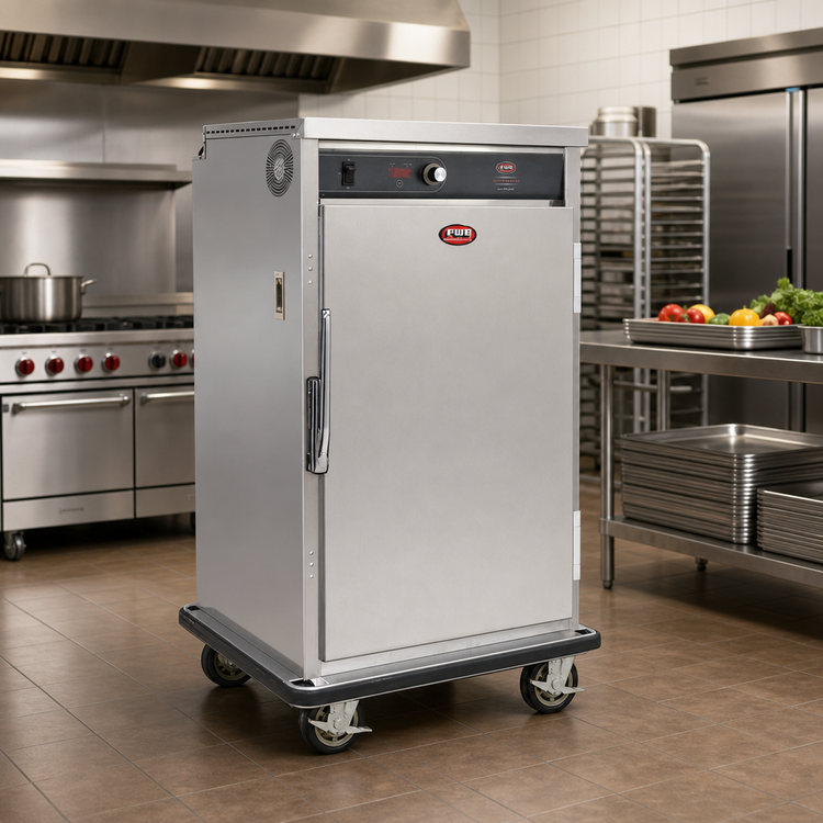 Product image #2 for FWE Heated Holding Transport Cabinet, Mobile, Insulated, 14 Basket / 7 Sheet Pan Capacity
