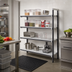 Thumbnail image #2 for Cambro Camshelving Elements XTRA 4-Tier Stationary Solid Add-On Polymer Shelving Unit, 21